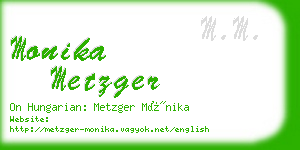 monika metzger business card